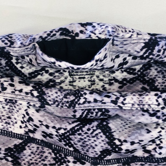 Nicole Miller Sports Purple Snakeskin Print Leggings - Picture 9 of 16